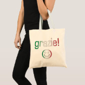 Italiaanse cadeaus : Bedankt / Grazie Face Tote Bag (Voorkant (product))