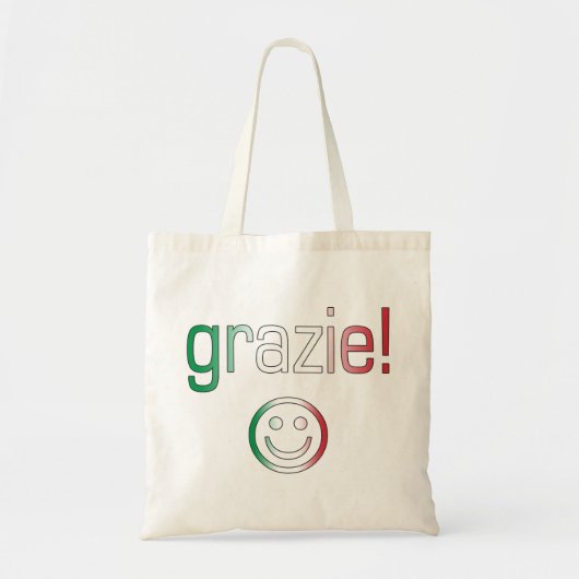 Italiaanse cadeaus : Bedankt / Grazie Face Tote Bag (Voorkant)