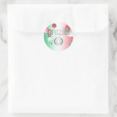 Italiaanse cadeautjes : Dank je wel / Grazie Face Ronde Sticker (Tas)