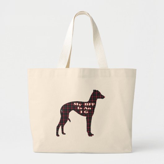 Italiaanse Canvas tas Greyhound BFF (Voorkant)