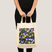 Italiaanse Canvas tas Pansies (Voorkant (product))