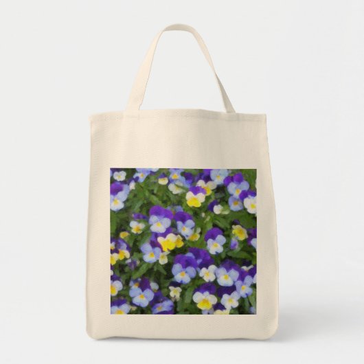 Italiaanse Canvas tas Pansies (Voorkant)
