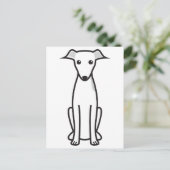 Italiaanse Cartoon Greyhound Dog Briefkaart (Staand voorkant)