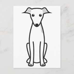 Italiaanse Cartoon Greyhound Dog Briefkaart