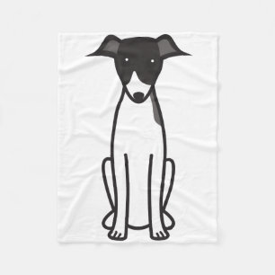 Italiaanse Cartoon Greyhound Dog Fleece Deken