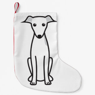 Italiaanse Cartoon Greyhound Dog Kleine Kerstsok