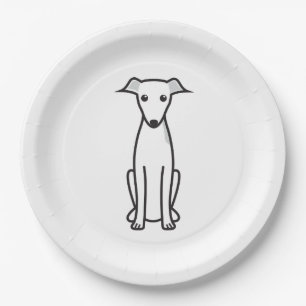 Italiaanse Cartoon Greyhound Dog Papieren Bordje