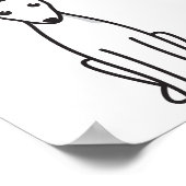 Italiaanse Cartoon Greyhound Dog Poster (Hoek)