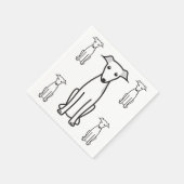 Italiaanse Cartoon Greyhound Dog Servet (Hoek)