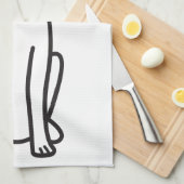 Italiaanse Cartoon Greyhound Dog Theedoek (Quarter Fold)