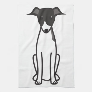 Italiaanse Cartoon Greyhound Dog Theedoek