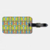 Italiaanse Cartoon van Greyhound Dog Pop-Art Bagagelabel (Achterkant horizontaal)