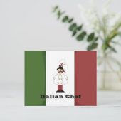 Italiaanse Chef #1 Recipcard Briefkaart (Staand voorkant)
