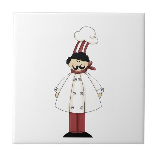Italiaanse Chef #1 Tile Tegeltje (Voorkant)