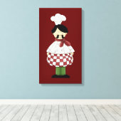 Italiaanse Chef 2 Canvas Afdruk (Insitu (Houten vloer))