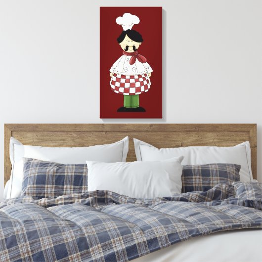 Italiaanse Chef 2 Canvas Afdruk (Insitu (Slaapkamer))