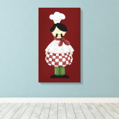 Italiaanse Chef 2 Canvas Afdruk (Insitu (Houten vloer))