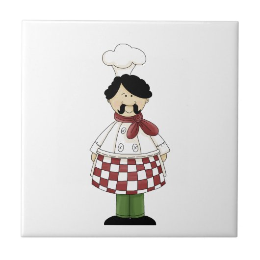 Italiaanse Chef #2 Tile Tegeltje (Voorkant)
