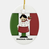 Italiaanse Chef #3 Keukenornament Keramisch Ornament (Voorkant)