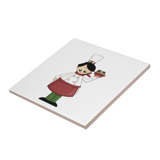 Italiaanse Chef #3 Tile Tegeltje (Zijkant)