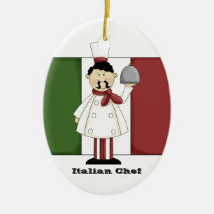 Italiaanse Chef #4 Keukenornament Keramisch Ornament