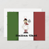 Italiaanse Chef #4 Recipcard Briefkaart (Voorkant / Achterkant)