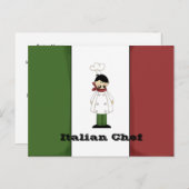 Italiaanse Chef #5 Recipcard Briefkaart (Voorkant / Achterkant)