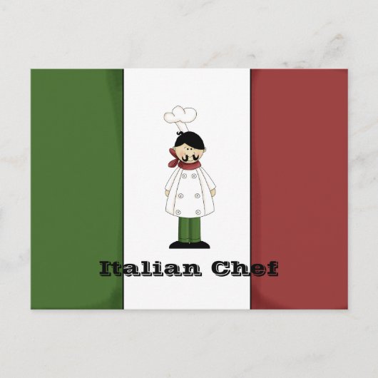 Italiaanse Chef #5 Recipcard Briefkaart (Voorkant)