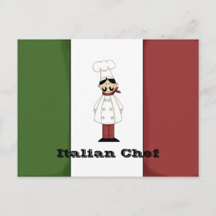 Italiaanse Chef #6 Recipcard Briefkaart