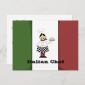 Italiaanse Chef #7 Recipcard Briefkaart (Voorkant / Achterkant)