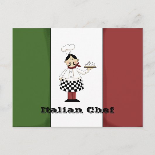 Italiaanse Chef #7 Recipcard Briefkaart (Voorkant)
