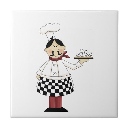 Italiaanse Chef #7 Tile Tegeltje (Voorkant)