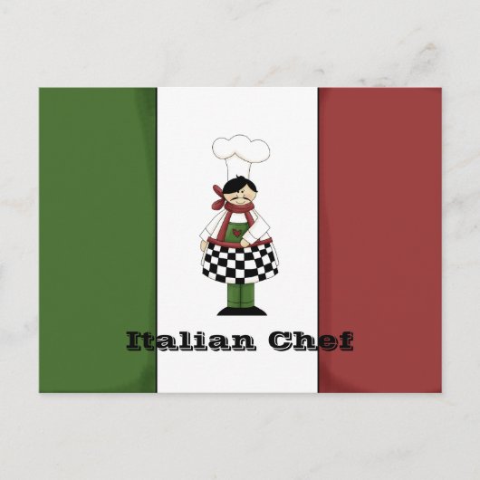 Italiaanse Chef #8 Recipcard Briefkaart (Voorkant)