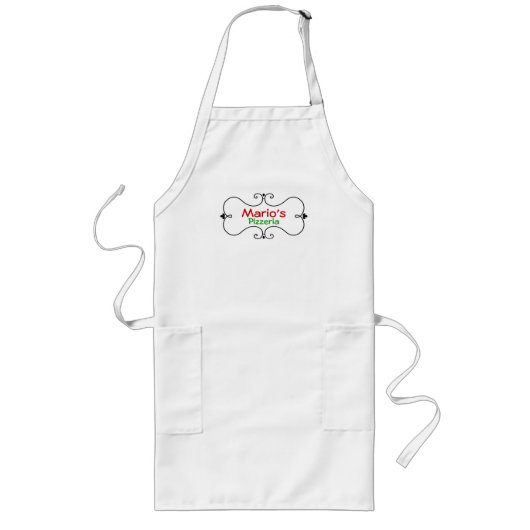 Italiaanse Chef Apron Lang Schort (Voorkant)