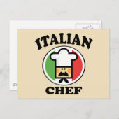 Italiaanse Chef Briefkaart (Voorkant / Achterkant)