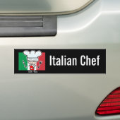 Italiaanse Chef-Bumpersticker Bumpersticker (Op auto)