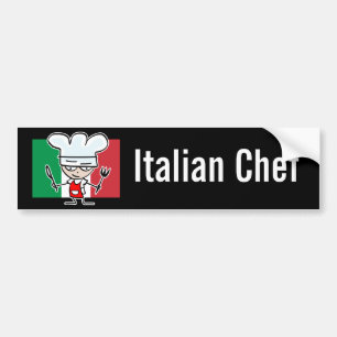 Italiaanse Chef-Bumpersticker Bumpersticker
