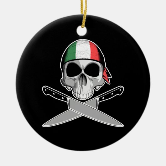 Italiaanse Chef Keramisch Ornament (Voorkant)