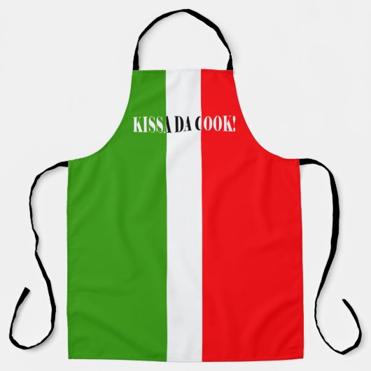 Italiaanse Chef Kissa Da Cook Apron Schort (Voorkant)