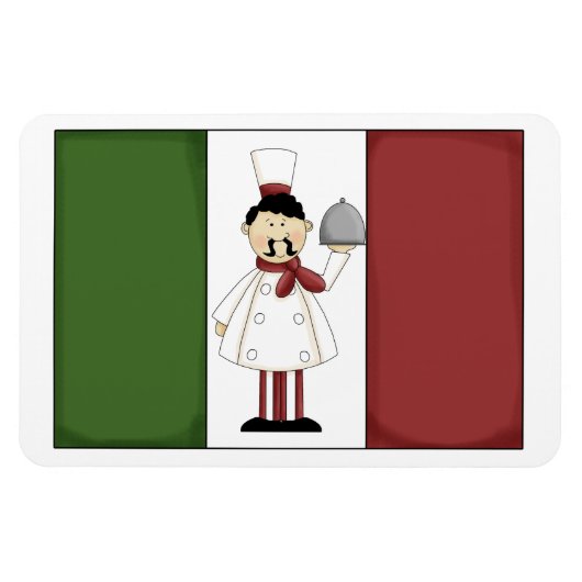 Italiaanse chef-kok #4 Premium magneet (Horizontaal)