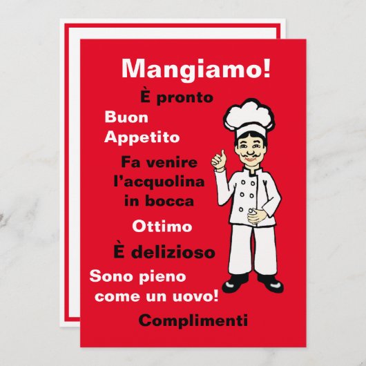 Italiaanse chef-kok - Mangiamo (Voorkant / Achterkant)