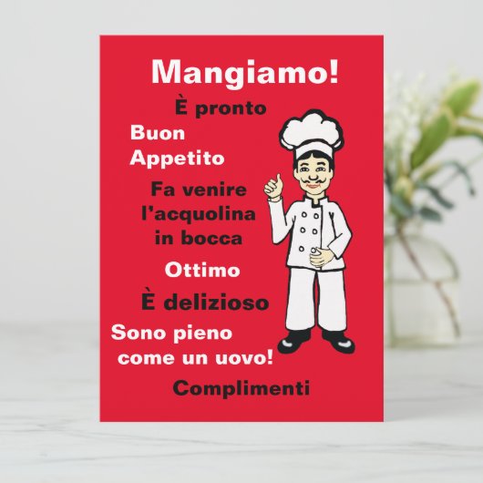 Italiaanse chef-kok - Mangiamo (Staand voorkant)