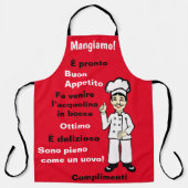 Italiaanse chef-kok - Mangiamo Schort (Voorkant)