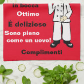 Italiaanse chef-kok - Mangiamo Theedoek (Gevouwen)