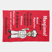 Italiaanse chef-kok - Mangiamo Theedoek (Horizontaal)