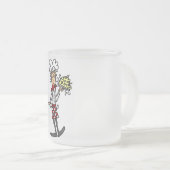 Italiaanse chef-kok met spaghetti-shirts en gesche matglas koffiemok (Voorkant rechts)