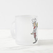 Italiaanse chef-kok met spaghetti-shirts en gesche matglas koffiemok (Voorkant links)