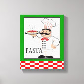 Italiaanse chef-kok-pasta canvas afdruk (Voorkant)