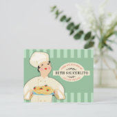 Italiaanse chef-kok pasta spaghetti kookboek recep briefkaart (Staand voorkant)