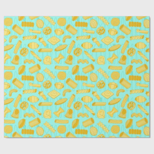 Italiaanse chef-kok Pasta Vormt Voedselpatroon Bla Cadeaupapier (Vlak)